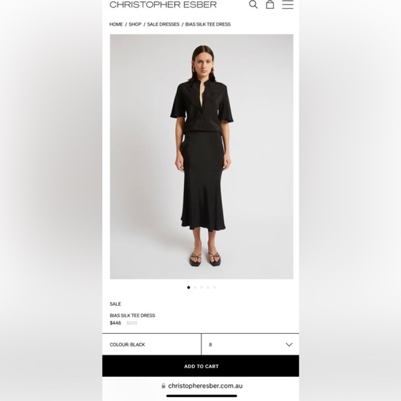 Christopher Esber Dresses & Skirts - CHRISTOPHERESBEE BIAS SILK TEE DRESS